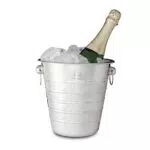 Relaxdays Cestello Ghiaccio, Acciaio con Manici, Secchio per Vino & Champagne