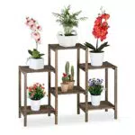 Relaxdays Fioriera a Scala in Legno, per Piante Design Shabby per Soggiorno