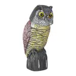 Relaxdays Gufo Spaventapasseri, Testa Rotante, Figura Deco Verticale