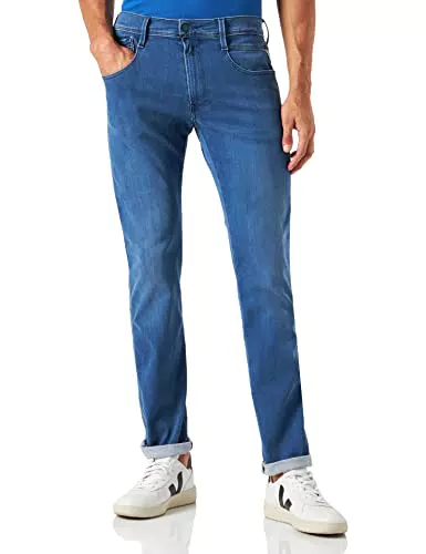 Replay Anbass Forever Blue Jeans, 009 Blu Medio, 40W x 34L Uomo