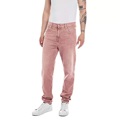 REPLAY Jeans Uomo Sandot Tapered Fit in Denim Comfort