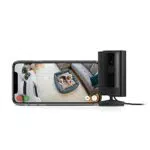 Ring Indoor Camera di Amazon, Videocamera plug-in per animali domestici, nero