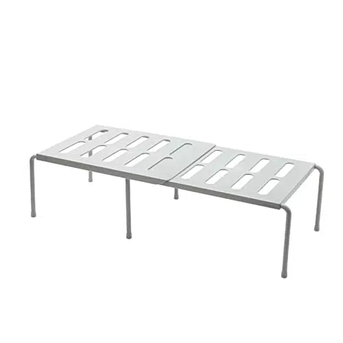 Scaffale per Ripiano Armadio da Cucina, Organizzatori da Cucina Espandibili Impilabile