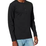SELECTED HOMME Slhbaker LS Split Neck Tee U Noos Maglietta a Maniche Lunghe