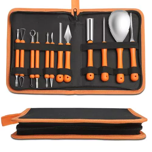 Set di 12 attrezzi da intaglio per zucca per Halloween