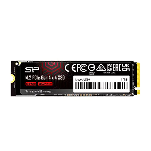 Silicon Power 1TB UD90 NVMe 4.0 Gen4 PCIe M.2 SSD R/W fino a 5.000/4.800 MB/s
