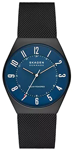 Skagen Orologio Grenen Solar Powered da uomo, movimento a tre lancette a energia solare
