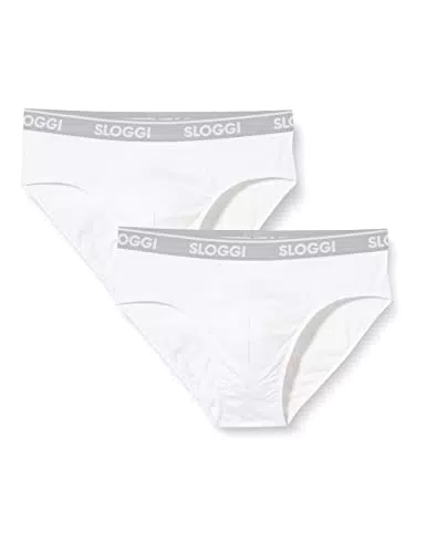 sloggi men Go Abc H Midi 2p, Slip Uomo, Bianco, S