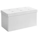 SONGMICS Cassapanca Contenitore 80L, Pouf Contenitore