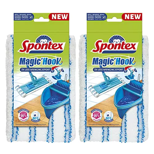 Spontex Set di 2 ricariche per Kit Scopa Magic Hook