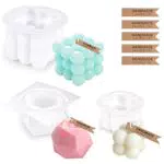 Stampo per Candele, GuKKK 3 Pcs Stampi per Candele in Silicone
