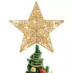 STOBOK Scintillante Albero di Natale Topper Stella Ornamenti Cime degli Alberi Decorazione luci Calde 10 Pollici