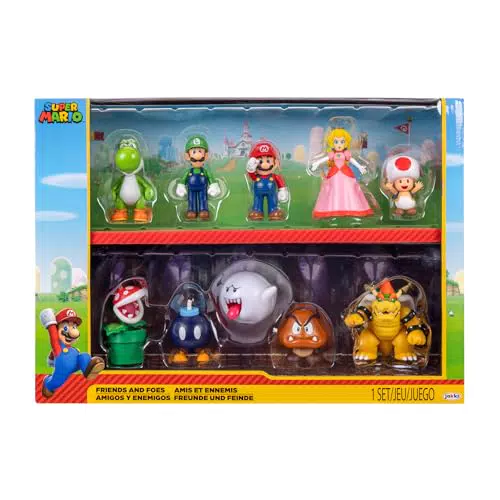 SUPER MARIO Nintendo - Set di 10 personaggi amici e nemici