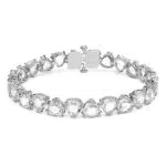 Swarovski Millenia Bracciale, con CristalliSwarovski a Taglio Trillian e Struttura Placcata in Tonalità Rodio