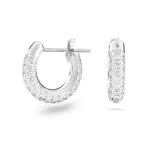 Swarovski Orecchini a Cerchio Stone, Piccoli, Bianchi