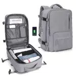 SZLX Borse da Cabina per easyjet 45x36x20 zaino da viaggio donna Ryanair 40x20x25 Bagaglio a Mano con porta usb zaino da viaggio aereo bagaglio a mano zaino per laptop Casual DaypackGrigio