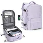 SZLX Borse da Cabina per easyjet 45x36x20 zaino da viaggio donna Ryanair 40x20x25 Bagaglio a Mano con porta usb zaino da viaggio aereo bagaglio a mano zaino per laptop Casual DaypackViola