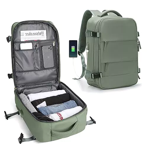 Zaino da viaggio impermeabile, verde oliva