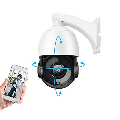 Telecamera di sorveglianza remota Zoom 30X 1080P HD Telecamera per visione notturna a infrarossi Rotazione a 360° PTZ Webcam Monitor di sicurezza domestica