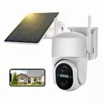 Telecamera Wi-Fi Esterno Senza Fili con Batteria Pannello Solare