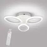 Temgin Plafoniera LED Moderna Dimmerabile Lampada da Soffitto con Telecomando 30W 2400LM Nero per Soggiorno Camera da Letto Sala da Pranzo Cucina