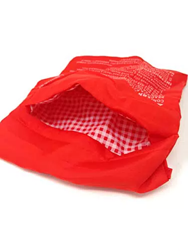 TEMPO DI SALDI 2 X Sacco Cuoci Patate In Microonde Rosso Riutilizzabile Per Dieta Borsa Cucina