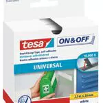 tesa On & Off Nastro AutoAdesivo Universale, Nastro Adesivo a Strappo per il Fissaggio Veloce di Oggetti Domestici Leggeri