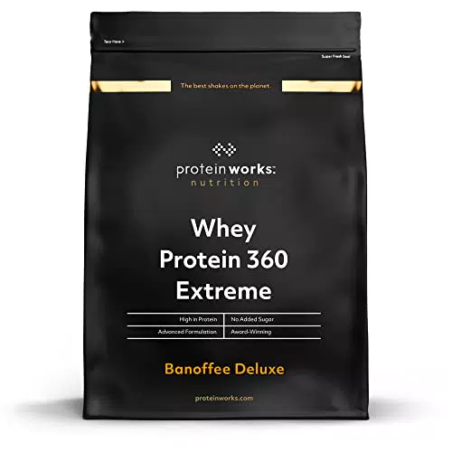 The Protein Works - Proteine Whey 360 ​​Extreme in Polvere - Banana al Caramello - Frullato Ad Alto Contenuto Proteico - Con Glutammina