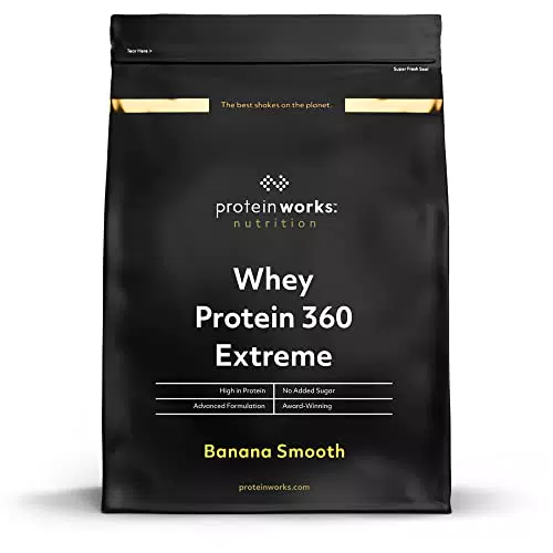 The Protein Works - Proteine Whey 360 ​​Extreme in Polvere - Frullato alla Banana - Frullato Ad Alto Contenuto Proteico - Con Glutammina