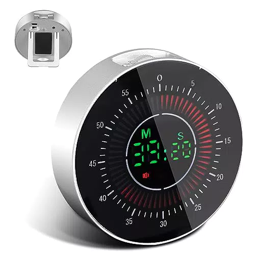Timer da Cucina Digitale con Schermo a Colori, Magnetico Timer con Conto alla Rovescia Cronometro