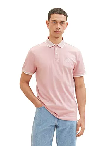 TOM TAILOR Uomo Polo 1035575, Rosa, L