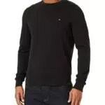 Tommy Hilfiger De Cotone Girocollo Pullover, Black