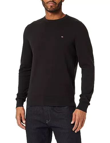 Tommy Hilfiger De Cotone Girocollo Pullover, Black