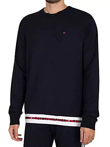 Tommy Hilfiger Ripetere Logo Track Top Felpa Hwk, Desert Sky Cielo Del Deserto S