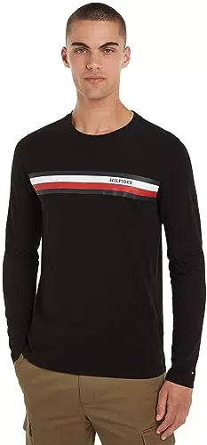 Tommy Hilfiger RWB Monotipo Petto Stripe LS Tee L/S T-Shirt