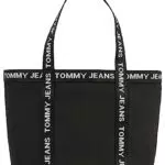 Tommy Jeans Borsa Tote Bag Donna Essentials Media, Multicolore