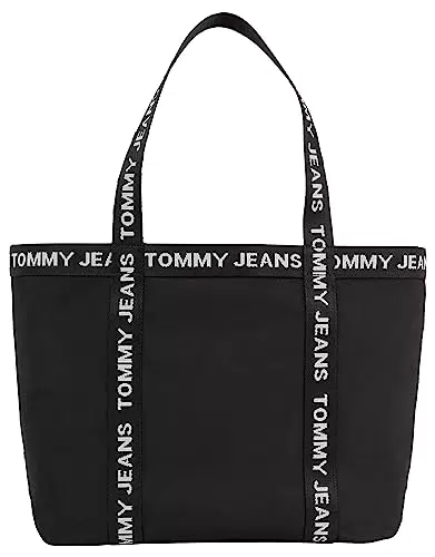Tommy Jeans Borsa Tote Bag Donna Essentials Media, Multicolore