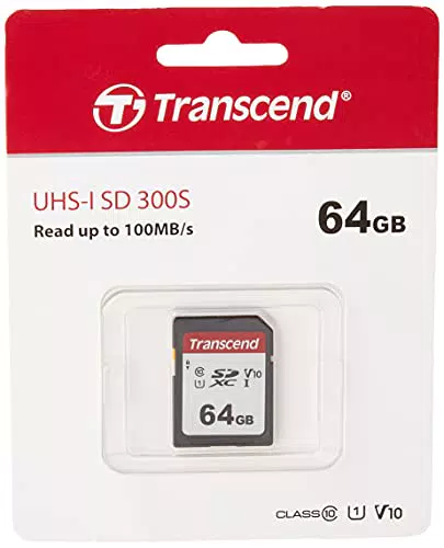 Transcend Scheda di memoria SDXC ad alta velocità da 64 GB Classe 10
