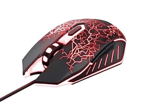 Trust Gaming GXT 105X Mouse da Gioco con Luci LED, 6 Pulsanti