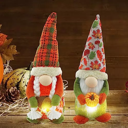 TSLBW 2 Pezzi Decorazioni di peluche gnome del Ringraziamento