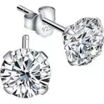 Orecchini in Argento S925, punto luce, 6mm