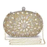 UBORSE Borsetta da Sera Donna Pochette Strass Cerimonia Elegante Clutch Piccolo con Catena