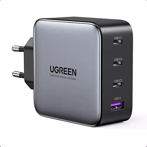 UGREEN Nexode 100W Caricatore USB C GaN, Alimentatore USB C