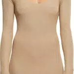 Urban Classics Abito da Donna, Beige, XS