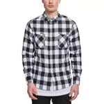 URBAN CLASSICS Camicia in Flanella a Maniche Lunghe da Uomo