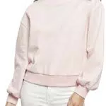 Urban Classics Felpa da Donna Oversized, Rosa Melange