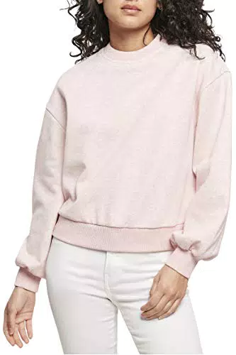 Urban Classics Felpa da Donna Oversized, Rosa Melange