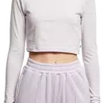 Urban Classics Ladies Organic Cropped Turtelneck Longsleeve T-Shirt