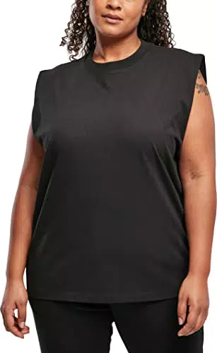 URBAN CLASSICS Maglietta Donna Smanicata e con Spalline Imbottite