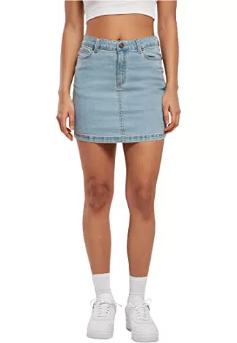 Urban Classics Mini Gonna da Donna in Denim Organico Elasticizzato